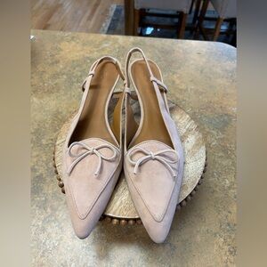 Ralph Lauren Blush Slingback Kitten Heels